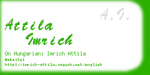 attila imrich business card